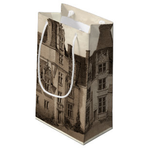 Petit Sac Cadeau Beau château français dans des tons de sépia