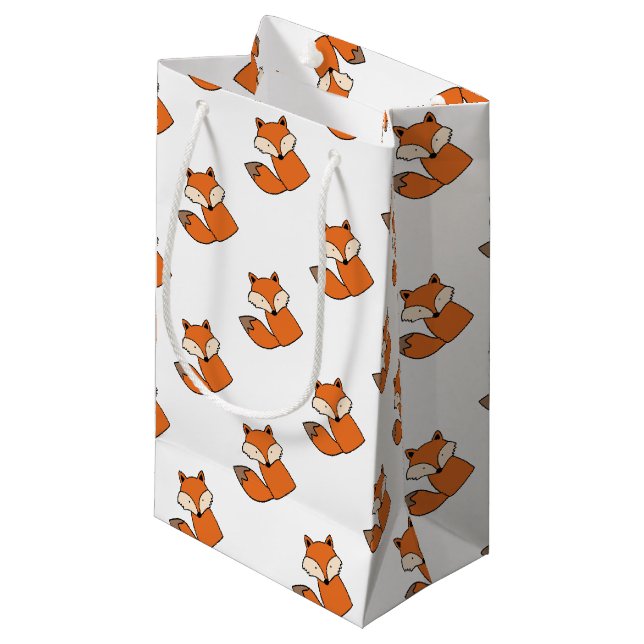 Petit Sac Cadeau Beau renard rouge (Devant Angle)