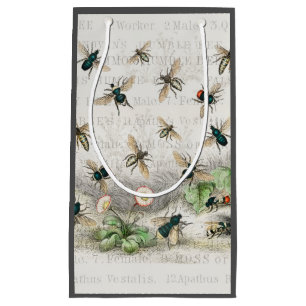 Petit Sac Cadeau Bee Honey Travailleur Queen Bees Antique