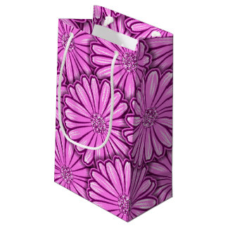 Petit Sac Cadeau Belle illustration de demi-teinte Fleur Faisy