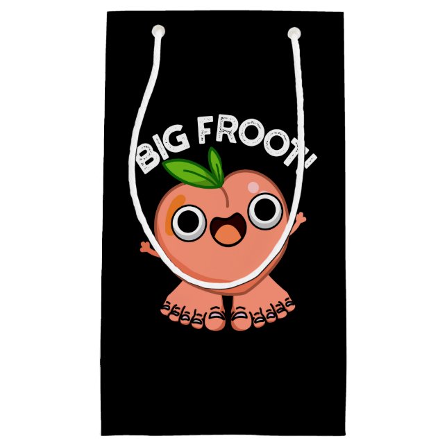 Petit Sac Cadeau Big Froot Funky Big Foot Pun Dark BG (Devant)