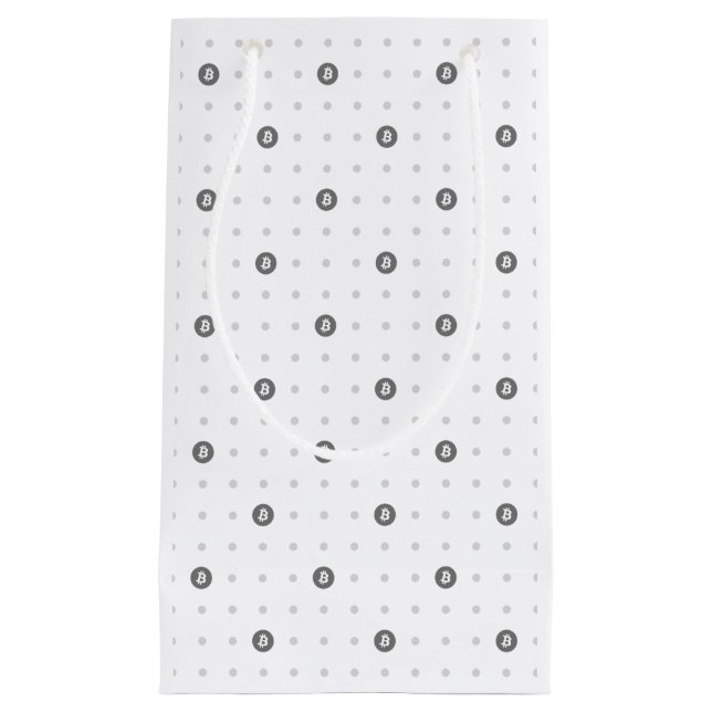 Petit Sac Cadeau Bitcoin Polka Dots Gift Bag (Small)  (Devant)