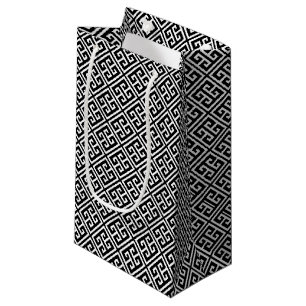 Petit Sac Cadeau Black and White Greek