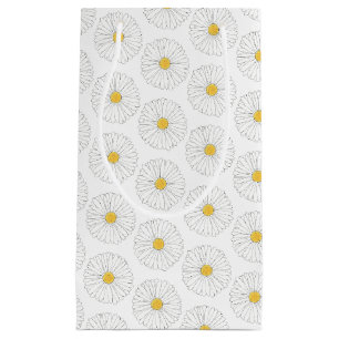 Petit Sac Cadeau Blanc Jaune Fleur Fleur Fleur Jardin Printemps