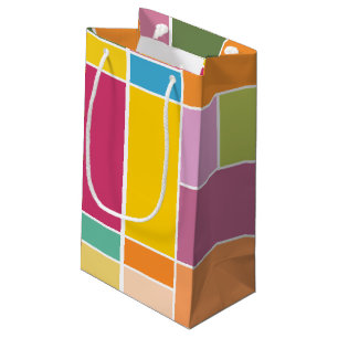 Petit Sac Cadeau Blocs géométriques au printemps