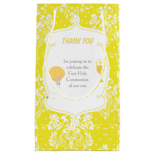 Petit Sac Cadeau Blonde Boy Première Communion Damask