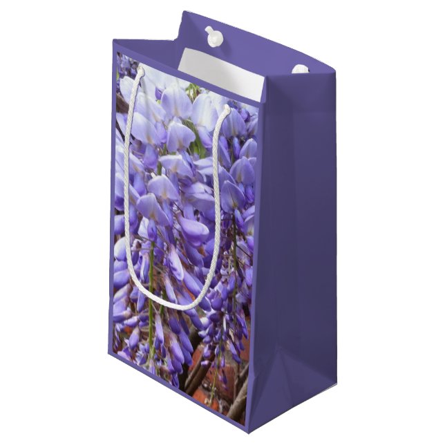 Petit Sac Cadeau Blossom de la bactérie mauve (Devant Angle)