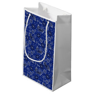 Petit Sac Cadeau Blue Bandana Western Cowboy Adventure Ranch Amusem