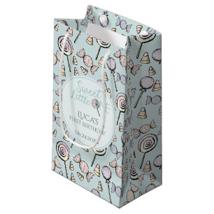 Petit Sac Cadeau Blue Candy Thème 1er anniversaire