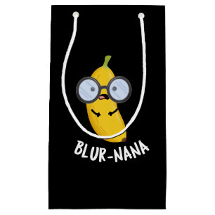 Petit Sac Cadeau Blur-nana Funny Banana Pun Dark BG