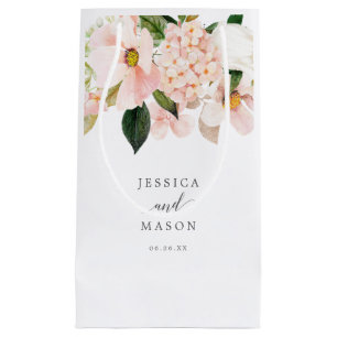 Petit Sac Cadeau Blush Hydrangea Hotel Mariage Gift Bag