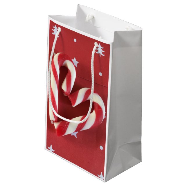 Petit Sac Cadeau Bonbons. Canne (Dos Angle)