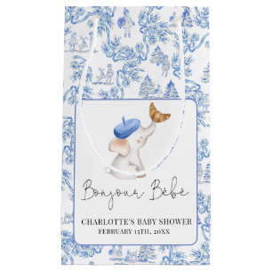Petit Sac Cadeau Bonjour Bebe Romantique Français Baby shower fille