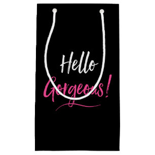 Petit Sac Cadeau "Bonjour magnifique ! "
