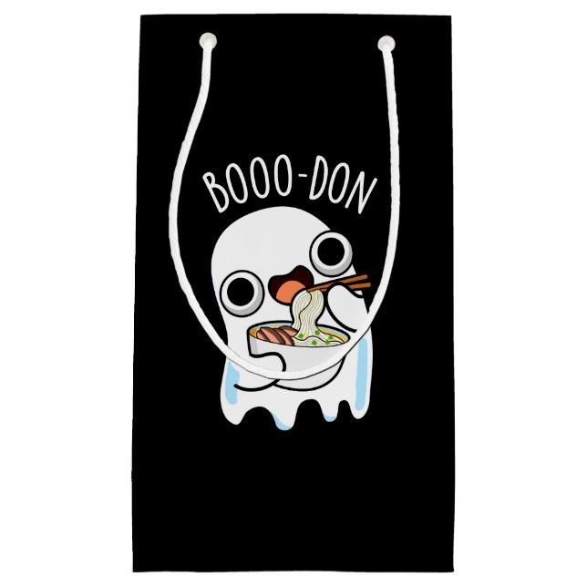Petit Sac Cadeau Boo-don Drôle Fantôme Udon Pun Dark BG (Devant)