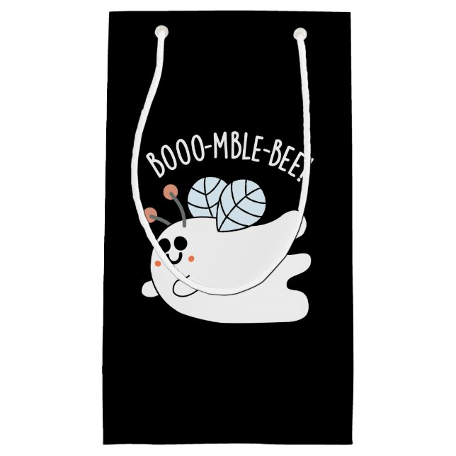 Petit Sac Cadeau Boomble Bee Funny Ghost Bee Pun Dark BG (Devant)
