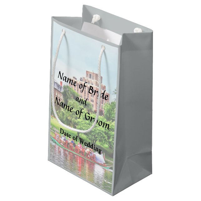 Petit Sac Cadeau Boston MA - Boston Public Garden Wedding Fournitur (Dos Angle)
