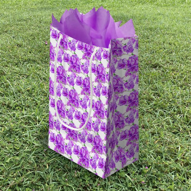 Petit Sac Cadeau Bougainvillea fleurs violet motif (Créateur téléchargé)