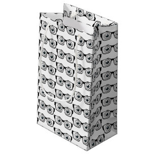 Petit Sac Cadeau Boules d'yeux avec lunettes à cadre noir