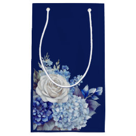Petit Sac Cadeau Bouquet de fleurs bleu aquarelle-Mariage