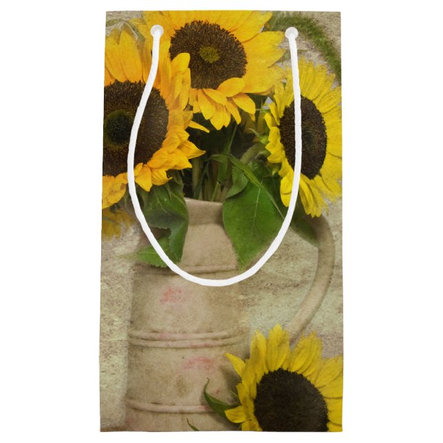 Petit Sac Cadeau Bouquet de tournesol (Devant)
