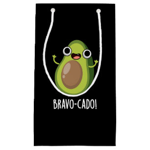 Petit Sac Cadeau Bravo-cado Funny Avocado Pun Dark BG