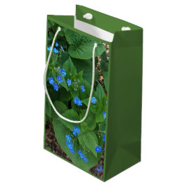Petit Sac Cadeau Bugloss Sibérien - Bleu et Vert -