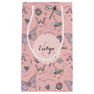 Petit Sac Cadeau Bugs adorables et coléoptères Blush Rose