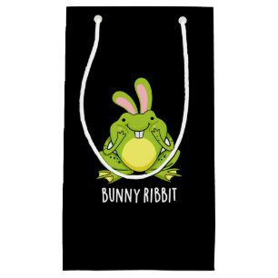 Petit Sac Cadeau Bunny Ribbit Funky Rabbit Frog Pun Dark BG