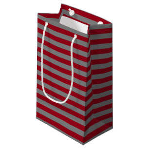 Petit Sac Cadeau Burgundy et Gris de Charbon