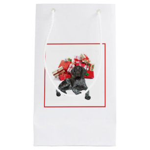 Petit Sac Cadeau Cadeau de Noël grizzli brillant