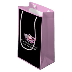 Petit Sac Cadeau Cadeau rose de rose de 2-Ton de couronne de Mlle
