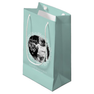 Petit Sac Cadeau Cadres photo à la menthe verte Fancy