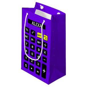 Petit Sac Cadeau Calculateur d'anniversaire violet