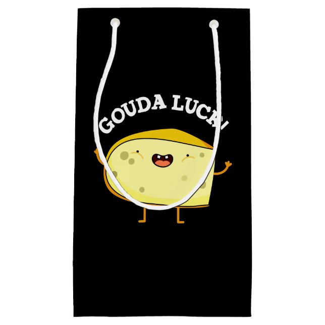 Petit Sac Cadeau Canon à fromage amusant Gouda Luck (Devant)