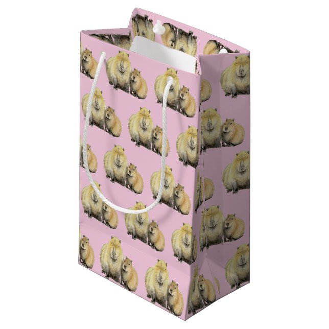 Petit Sac Cadeau Capybara (Devant Angle)