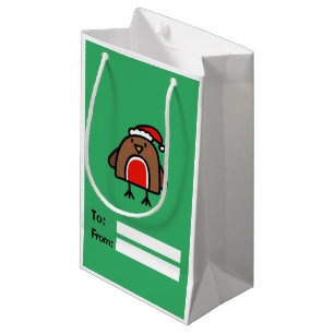 Petit Sac Cadeau Caricature Noël Robin Fun Kids
