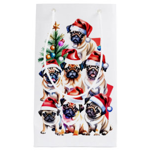 Petit Sac Cadeau Carlin Famille Cadeau de Noël