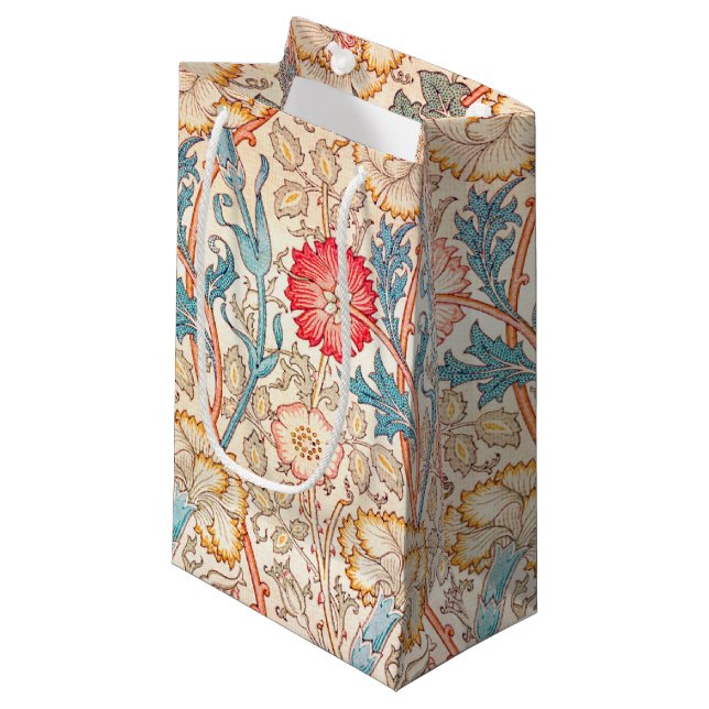 Petit Sac Cadeau Carnation, William Morris (Devant Angle)