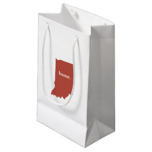 Petit Sac Cadeau Carte à la maison d'état de silhouette de