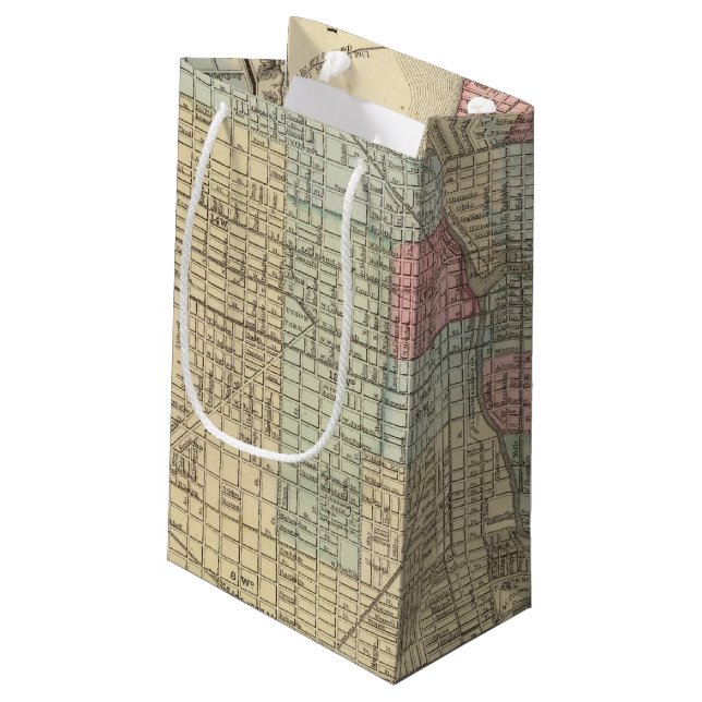 Petit Sac Cadeau Carte de Chicago par Mitchell (Dos Angle)