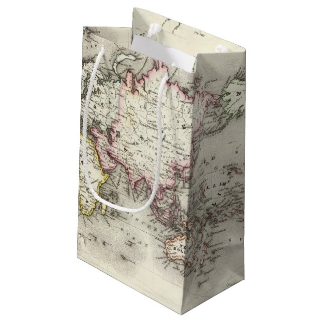 Petit Sac Cadeau Carte du monde (Dos Angle)
