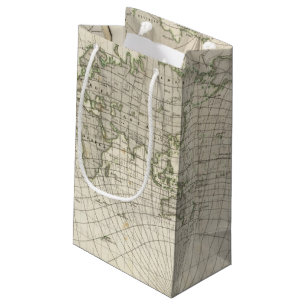 Petit Sac Cadeau Carte magnétique du monde