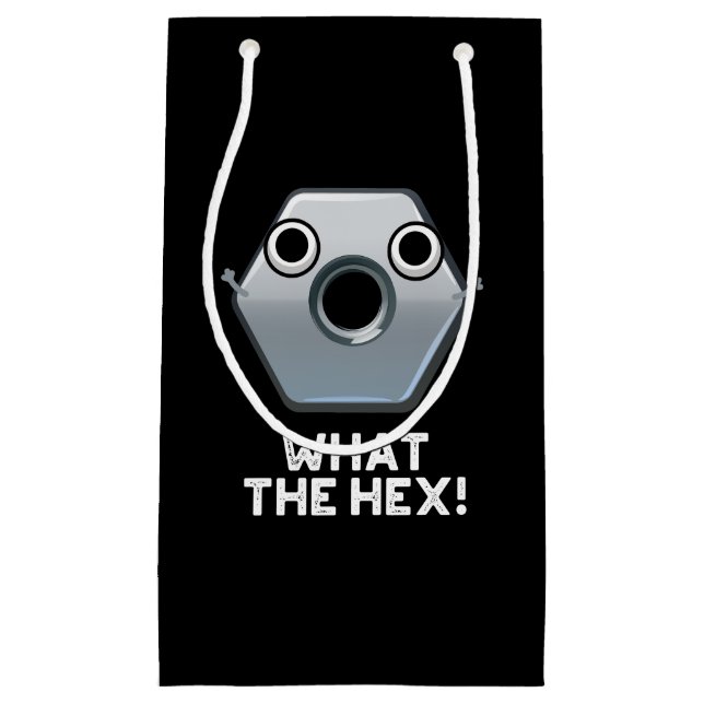 Petit Sac Cadeau Ce Hexagon Hex Funny Forme Pun Dark BG (Devant)