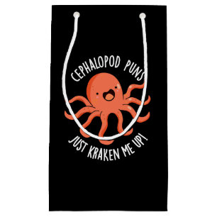 Petit Sac Cadeau Céphalopod Puns Just Kraken Me Up Pun Dark BG