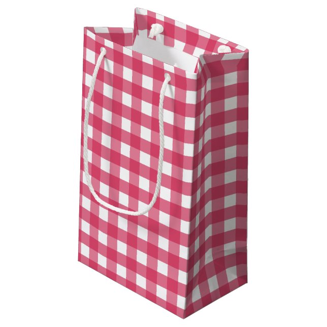 Petit Sac Cadeau Cerise en vichy (Dos Angle)
