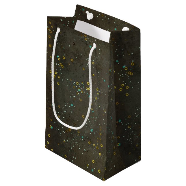 Petit Sac Cadeau Chalkboard Gold Argent Stars Constellation Sky (Devant Angle)