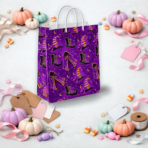 Petit Sac Cadeau Chapeau de sorcière violet épouvantable Halloween