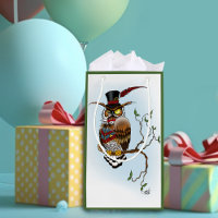 Chapeau haut de forme de hibou élégant victorien s