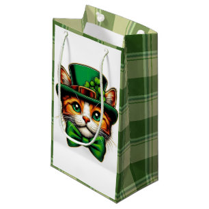Petit Sac Cadeau Chat mignon/chaton Saint Patrick's Day